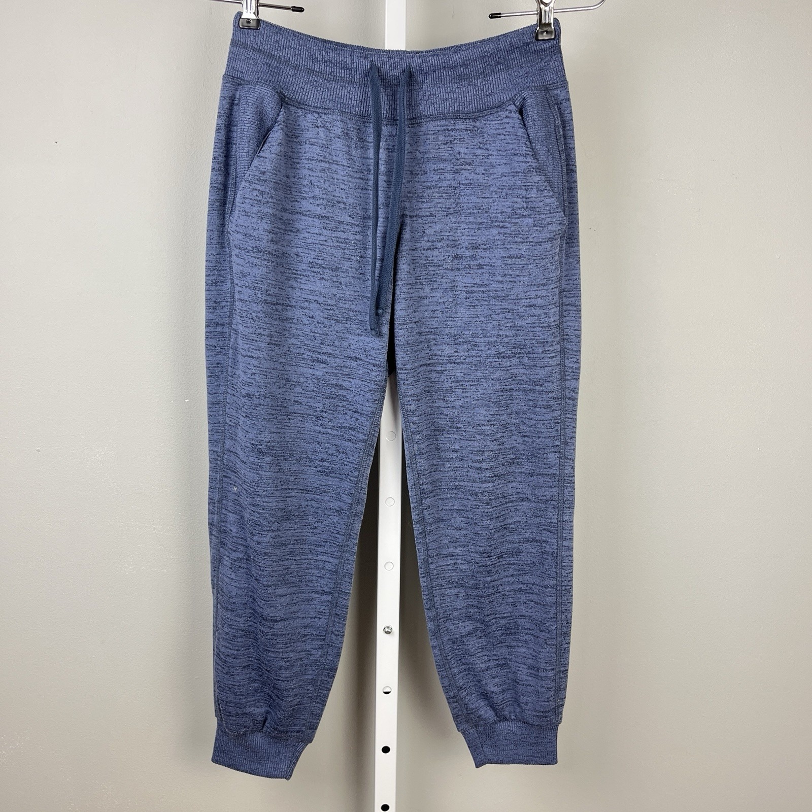Athleta Downplay Cropped Jogger Womens Xs Heather Blue Pull On Pants